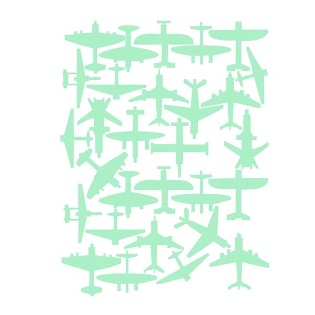 Calcomanías de luces en la habitación de los Etiqueta de la pared del techo Decoración del hogar - 28x aviones Sunnimix Pegatinas que brillan en la oscuridad