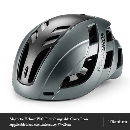 ROCKBROS Cycling Helmet Magnetic-suction Helmet with Changable Cover Integrated Molding Wind Break Breathable Comfortable Cycling Helmet with Adjustable Taillight