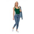 thumbnail image 3 of Women's Scoop Neck Sleeveless Bodysuit Loungewear, XL, Green, by Ambesonne, 3 of 4