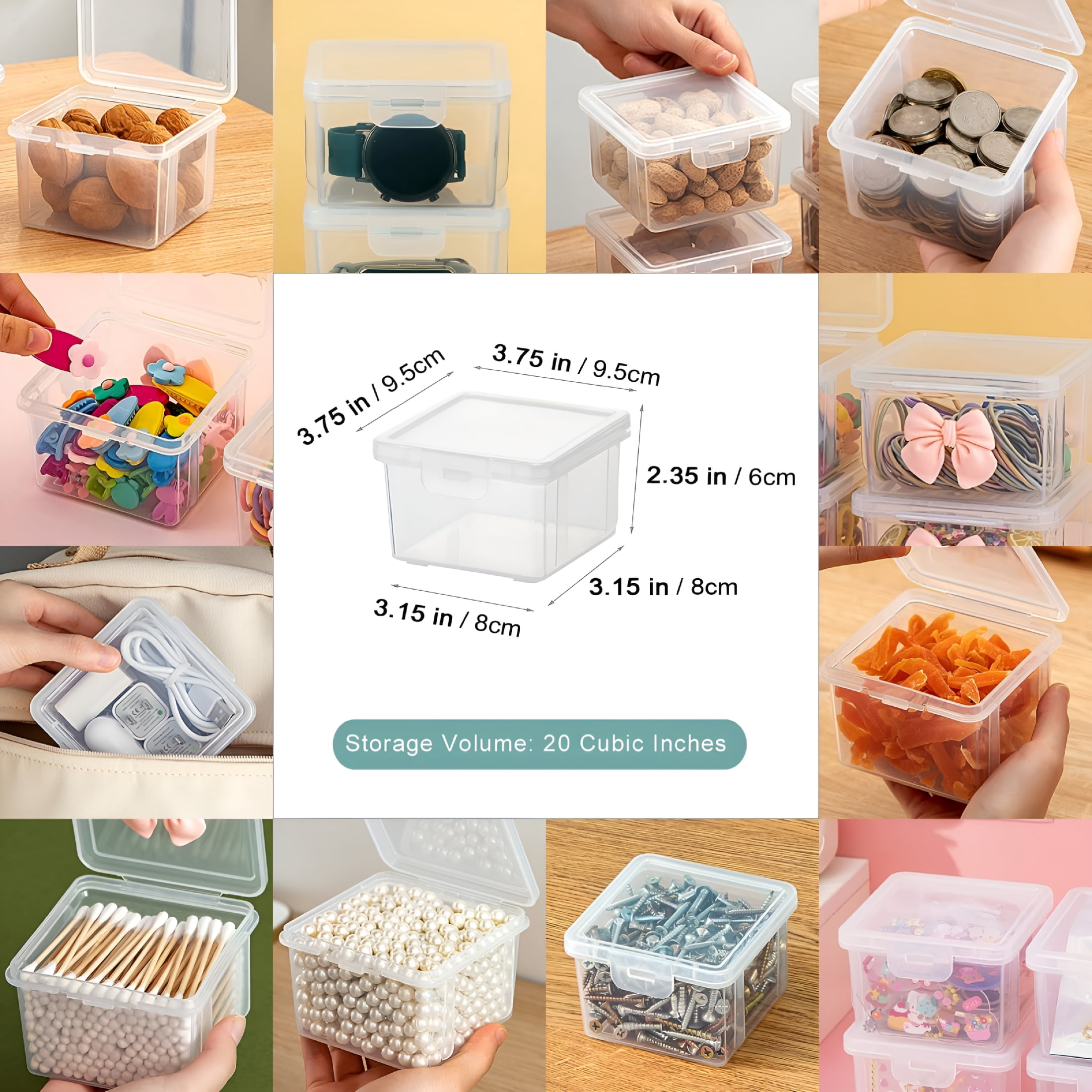 XIBUFE 13Pcs Extra Large Bead Storage Container with Hinged Lid, Craft Supply Case, Legos Storage, bead organizers and storage. (1)
