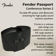 thumbnail image 4 of Fender Passport Conference S2 Portable PA System Bundle with Compact Speaker Stands, XLR Cable, and Instrument Cable, 4 of 9