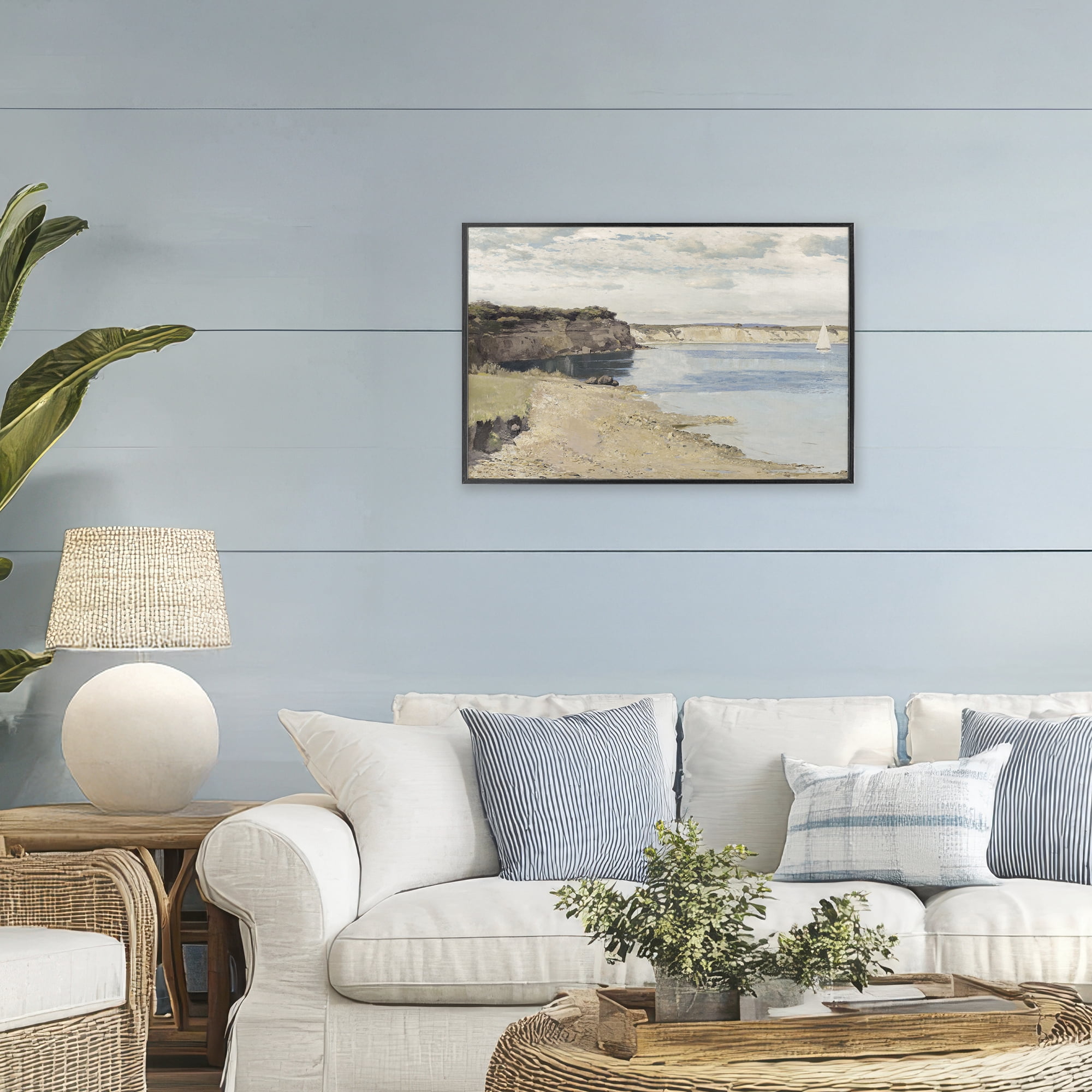 Stupell Industries Set Sail Peaceful Cove Black Framed Giclee Art, design by Christy McKee