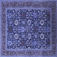 thumbnail image 1 of Ahgly Company Machine Washable Indoor Square Oriental Blue Industrial Area Rugs, 8' Square, 1 of 4