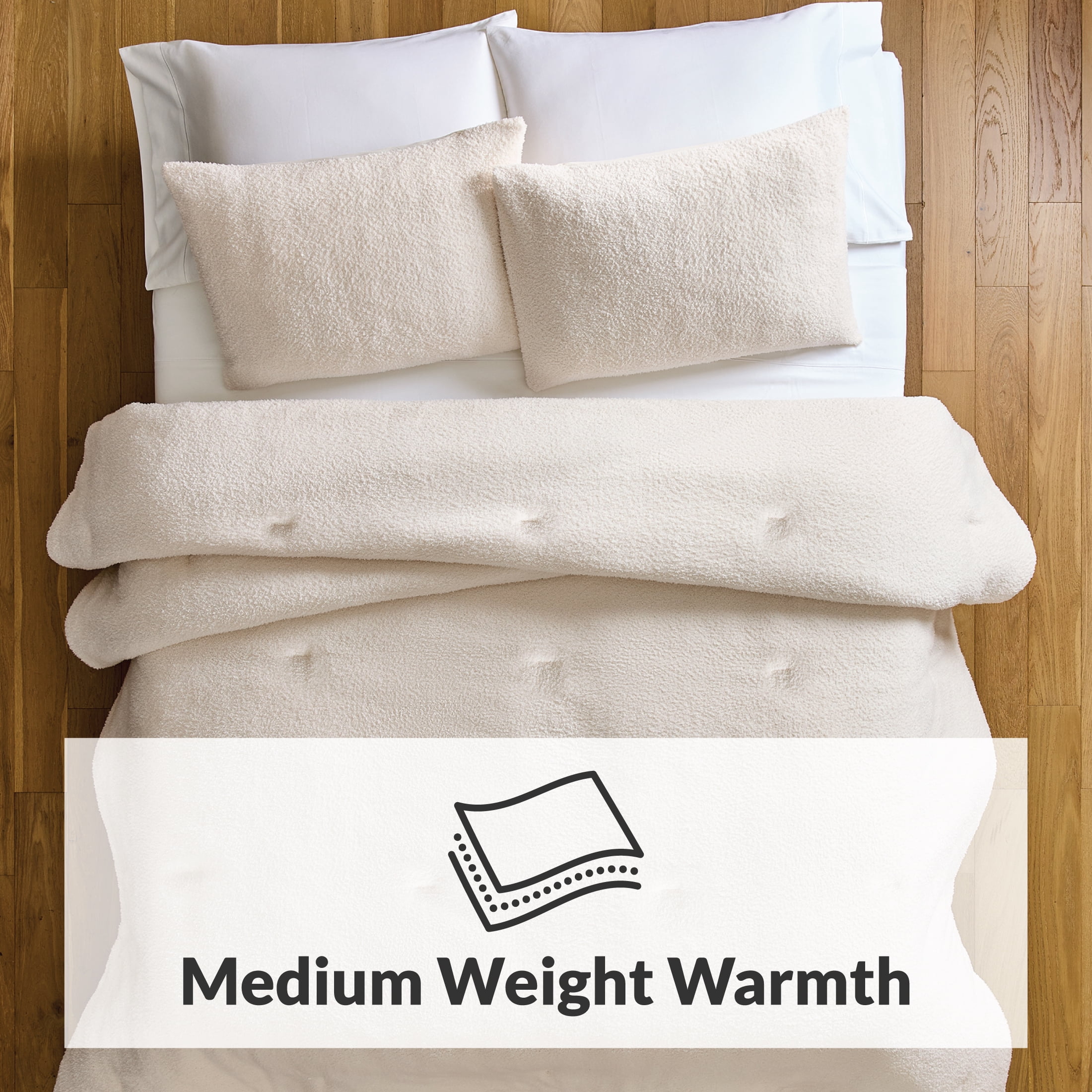 Better Homes & Gardens Printed, King, Comforter Set with Shams - Soft and Cozy, Off-White