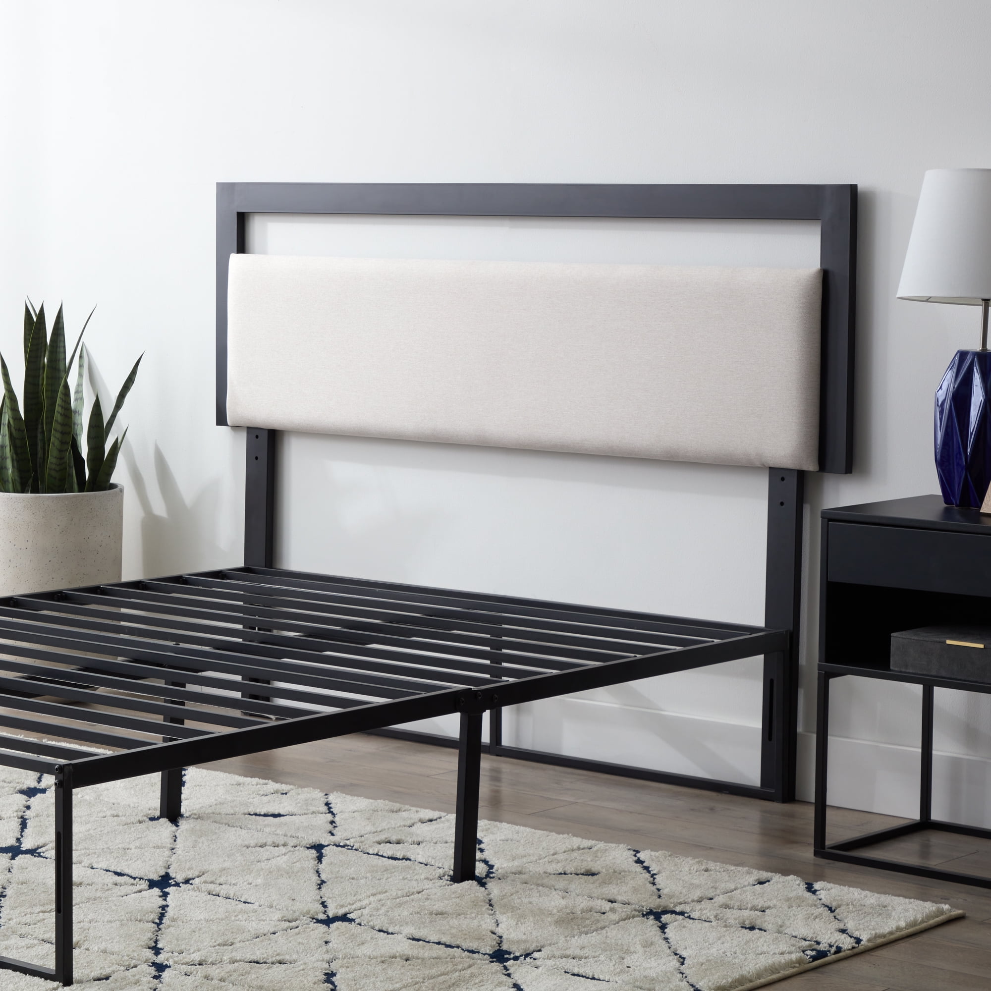 Rest Haven Hampton Open Top Upholstered Headboard, Queen, Oat