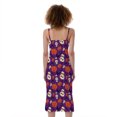 thumbnail image 2 of Funny Halloween Pumpkin Pattern Print Slim Fit Midi Cami Dress, Halloween Decorative Fashion Summer Maxi Sexy Casual Dress For Women, 2 of 4