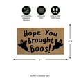 thumbnail image 5 of Evergreen 16 x 28 Inches Hope you Brought Boos Welcome Door Mat | Non-Slip Rubber Backing | Dirt catching Natural Coir | Indoor and Outdoor Home Decor, 5 of 6
