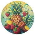 thumbnail image 2 of Round Placemats Plate Mats 15 Inch Non-Slip Heat Resistant Washable PVC Set Table Decoration for Kitchen Dining Pineapples and Strawberries, 2 of 6