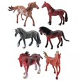 thumbnail image 1 of 2x 6 Pieces Pstic Animals Figures Miniature Party Favors Horses Figurines Models for Gifts Yotijar Miniaturas Animales Figura, 1 of 10