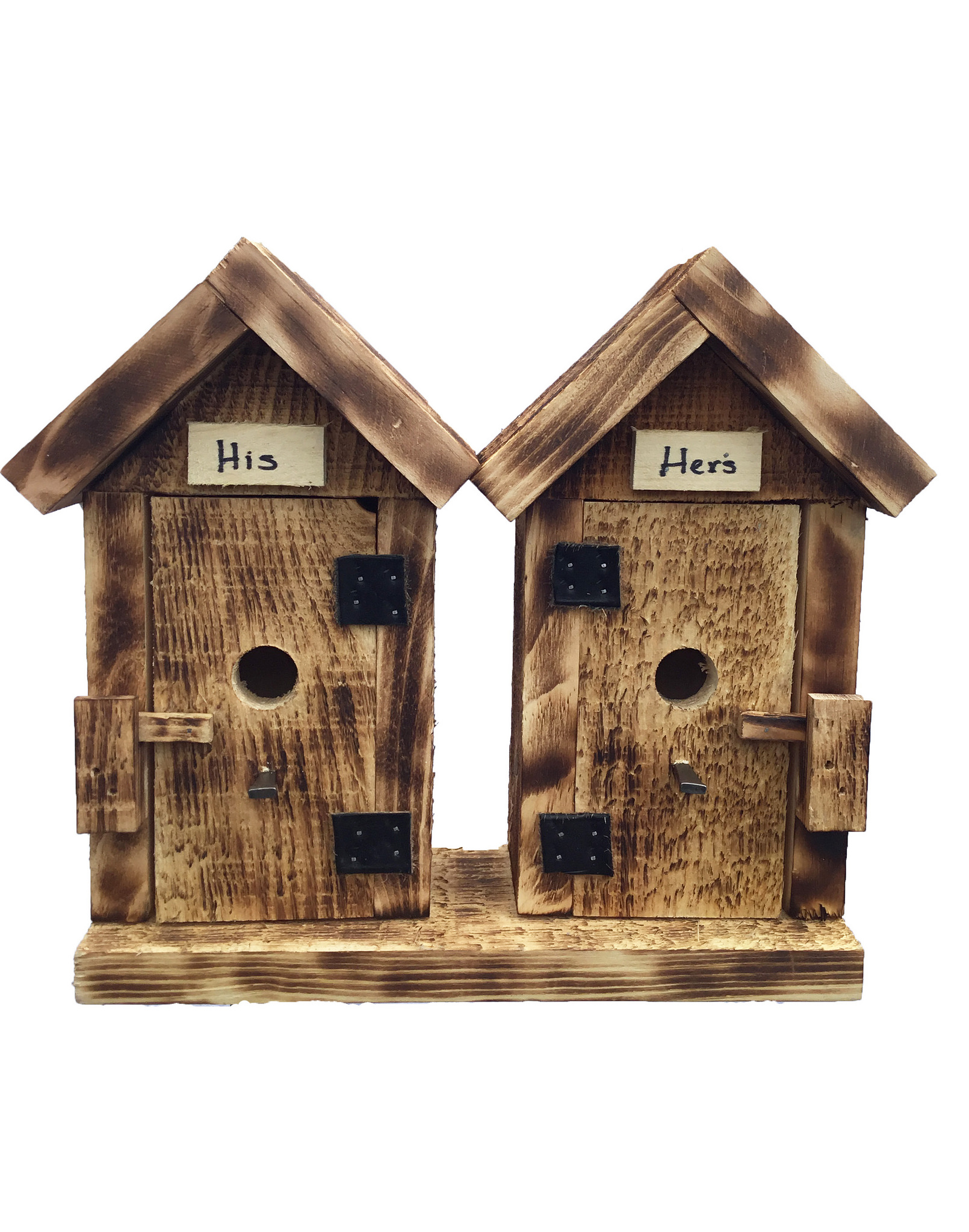 Burnt Pine His and Hers Bird Houses - image 1 of 2