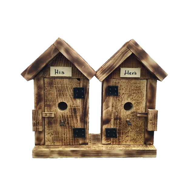 Burnt Pine His and Hers Bird Houses