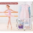 thumbnail image 3 of Costume Dance Garment Bag with 3 Clear Zipper Pockets for Suits Dress Cover, Travel Storage & Competitions, Set of 2, 3 of 7