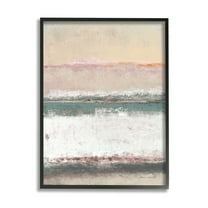 Stupell Industries Abstract Earth Tone Layers Beige White Blue Graphic Art Black Framed Art Print Wall Art, 11x14, by Lanie Loreth