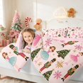 thumbnail image 5 of Manfei Snowflake Full Size Bedding Sets 7-Piece Snow Full Size Bed in a Bag, Cream Red, Pink Reversible, 5 of 6