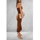 thumbnail image 2 of Vestido PRETTYGARDEN Strapless Marrón Grande Bodycon Maxi con Abertura, 2 of 7