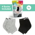 ZenToes Moisturizing Heel Socks 2 Pairs Gel Lined Toeless Spa Socks to