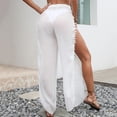 thumbnail image 1 of Travelwant Women's Chiffon Long Pant Bikini Bottom Cover up High Split Beach Trouser Beachwear, 1 of 7