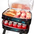 thumbnail image 5 of Musical Note Double Layered Insulated Lunch Bag with Two Compartments for Cold and Hot Food Storage - Large Capacity Refrigerated Meal Bag for Hand Carry - 7.1x11.4x16.1 inches, 5 of 6