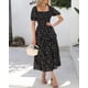 thumbnail image 2 of Vestido casual BTFBM para mujer con cuello cuadrado y manga abullonada, 2 of 9