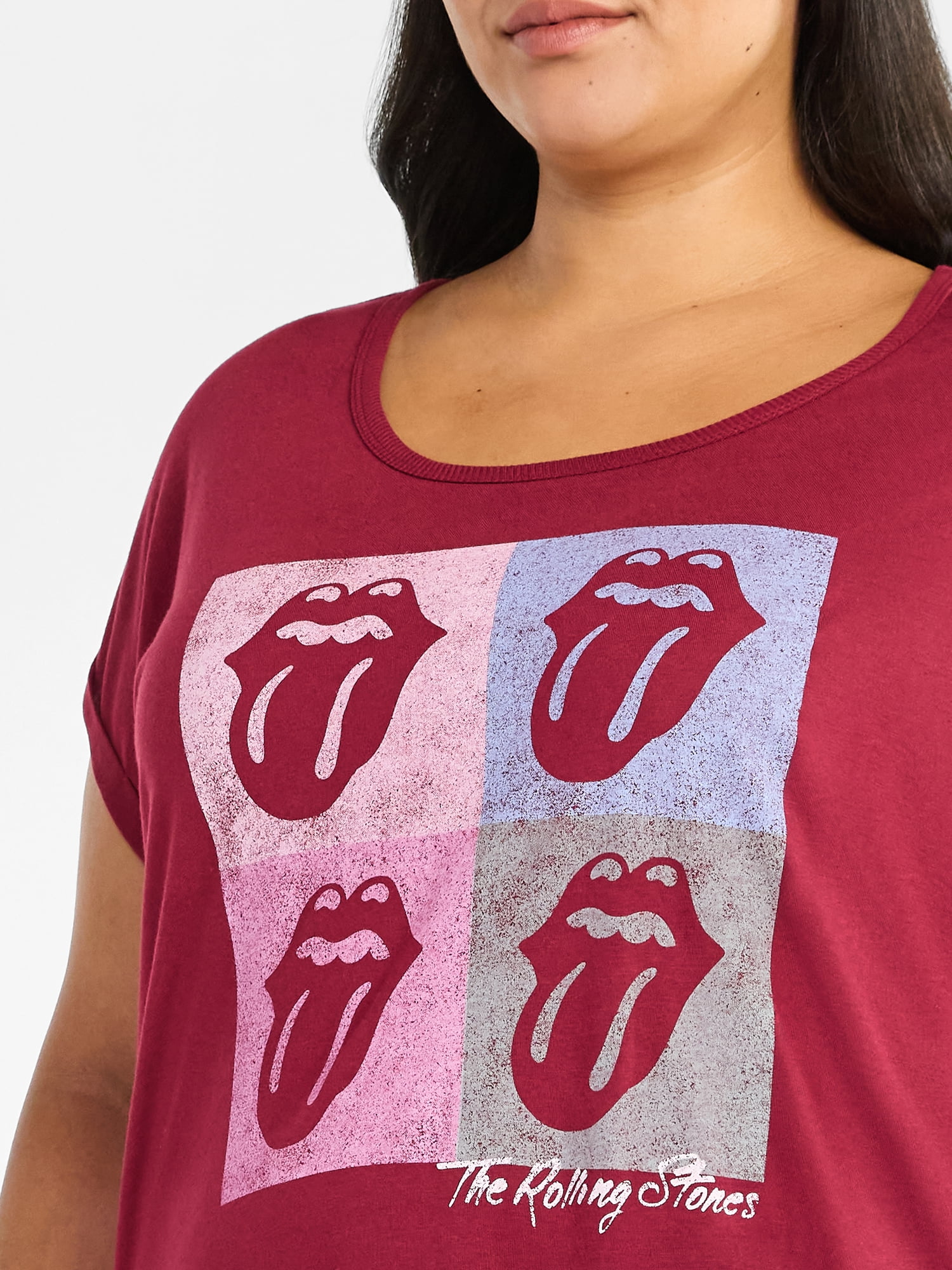 Terra & Sky Women's Plus Graphic T-Shirt, Rolling Stones, Sizes 0X-4X