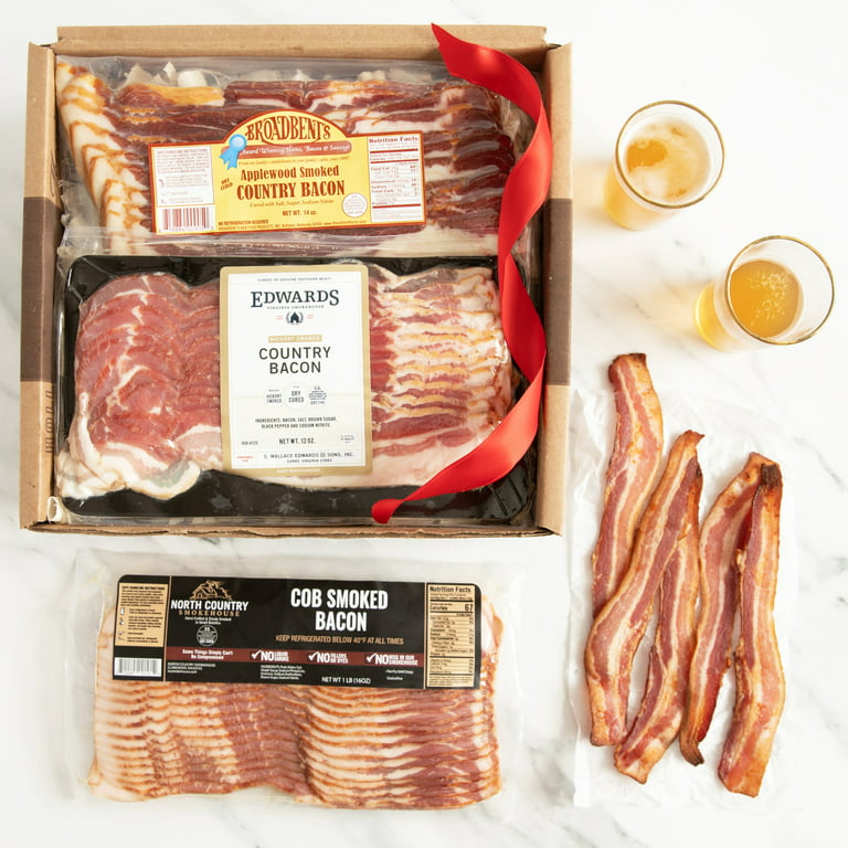 Bacon Lover's Feast in Gift Box - Southern, Northern and European Bacons -  will nuances that range from sweet and salty to peppery to gamey