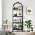Tribesigns Industrial Arched Bookshelf, Freestanding Tall Bookcase for