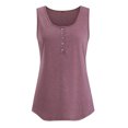 thumbnail image 4 of WMTBSRSW Women's Summer Tank Top Half Button Down Neck Sleeveless Tops 2025 Trendy Loose Tunic Tops, 4 of 6