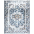 thumbnail image 2 of SAFAVIEH Baltimore Tamara Medallion Polyester Machine Washable Area Rug, Light Gray/Blue, 9' x 12', 2 of 12