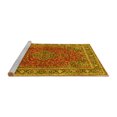 thumbnail image 2 of Ahgly Company Machine Washable Indoor Rectangle Medallion Yellow Traditional Area Rugs, 7' x 9', 2 of 4