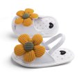 thumbnail image 6 of Kids Girl Sandals 3D Flower Soft Sole Non-Slip Kids Sandals Kids Summer Shoes Beige Pre-Walker Crib Shoes 0-12 Months,Size 3-6M, 6 of 9