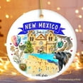 thumbnail image 2 of Artistic New Mexico State Themes and Landmarks Christmas Ornament, 2 of 7