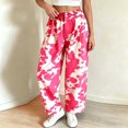 thumbnail image 6 of MYAOYI Womens High Waisted Cow Print Jeans Baggy Wide Leg Denim Pants, 6 of 8
