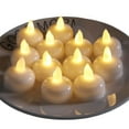 thumbnail image 1 of Bangcool LED Floating Candle Waterproof 12PCS Battery Powered Tealight Candle Pool Candle, 1 of 10