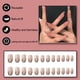 thumbnail image 2 of Prensa en uñas Uñas de punta francesa Puntas de uñas ovaladas Uñas postizas brillantes Uñas postizas con diseño Uñas acrílicas de cobertura completa, 2 of 5