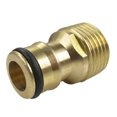 thumbnail image 3 of Conector de Grifo de Manguera de Latón Tubería de Agua de Jardín Roscada Accesorios de Adaptador Boquilla de Rociador 20 mm OD x 41 mm L Sharpla Conector de grifo de latón de manguera, 3 of 5