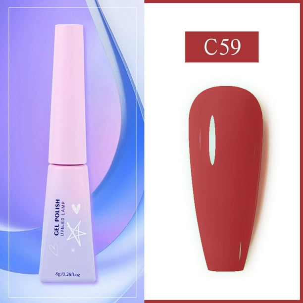 Esmalte de uñas con purpurina y efecto espejo, holográfico, rojo, base seca, capa superior para uñas de manos y pies, manicura francesa, 8 ml, extensión de uñas