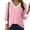 Pink, variant on LEBONYARD Women's Fashionable V-Neck Drop Shoulder Pullover Tops Casual Long Sleeved Solid Colored Loose Fit Smooth Ladies Fall Outwear Blouse
