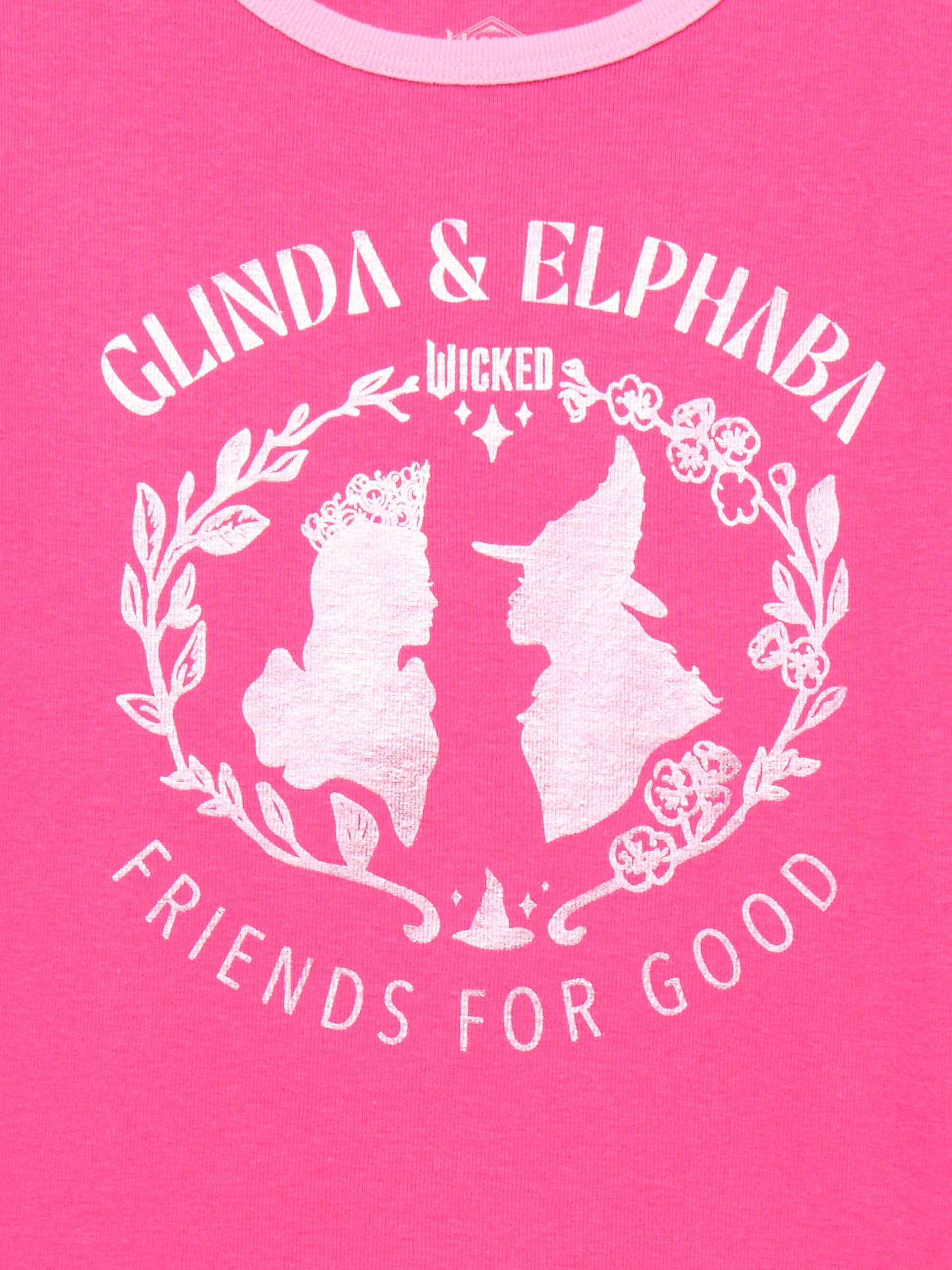 Wicked Girls Short Sleeve Bow Detail Graphic T-Shirt, Sizes 4-16