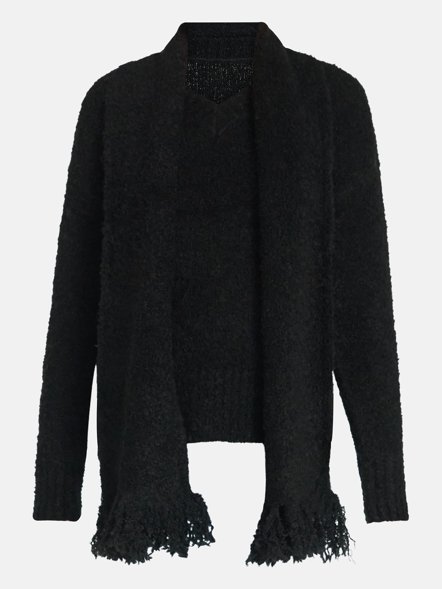 99 Jane Street Women's and Women's Plus Boucle Sweater and Scarf Set, Midweight, 2-Piece, Sizes XS-4X