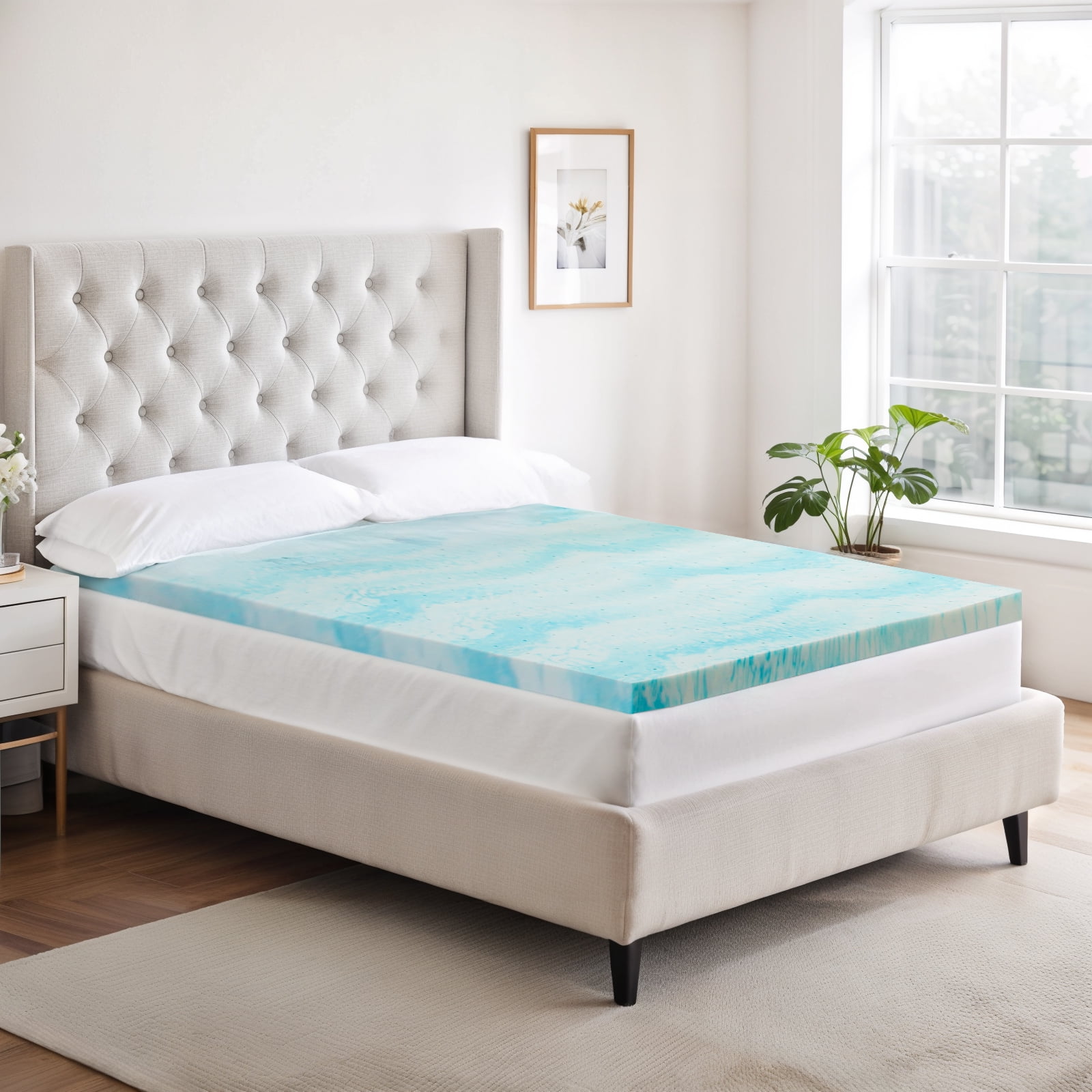 2-in-1 Queen Size Gel Memory Foam Mattress with Anti