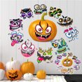 thumbnail image 1 of Pegatinas Decorativas de Calabaza de Halloween, Pegatinas Decorativas de Regalo para Fiesta de Truco o Trato, Pegatinas Autoadhesivas con Expresión Espeluznante., 1 of 7