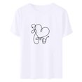 thumbnail image 6 of Fesfesfes Womens Tshirts Graphic Women's Valentine's Day Printed Short Sleeved Round Neck T-shirt Tops Shirts for Women S(US:4), 6 of 7