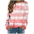 thumbnail image 1 of Blusa de camiseta estampada de amor con cuello redondo y manga larga suelta divertida vintage para mujer Pompotops gfhjh8225, 1 of 5
