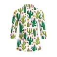 thumbnail image 3 of Uorisanigo Cute Cactus Womens Moisture Wicking Casual Tennis Activewear Comfortable Breathable Athletic Polo Workout Tops Soft 3/4 Sleeve Fashion Outing Wear for Women Size M, 3 of 7