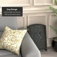 thumbnail image 3 of Red Lantern 2 ft. Short Diamond Weave Fiber Folding Screen - Black - 6 Panel, 3 of 7