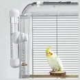 thumbnail image 7 of Duslogis 9.4oz No Mess Bird Water Dispenser,Automatic Parrot Water Feeder with Spring Valve, Clear Cage Water Drinker for Parakeets Cockatiels Budgies Finch Lovebirds & Canary (White,220ml), 7 of 7