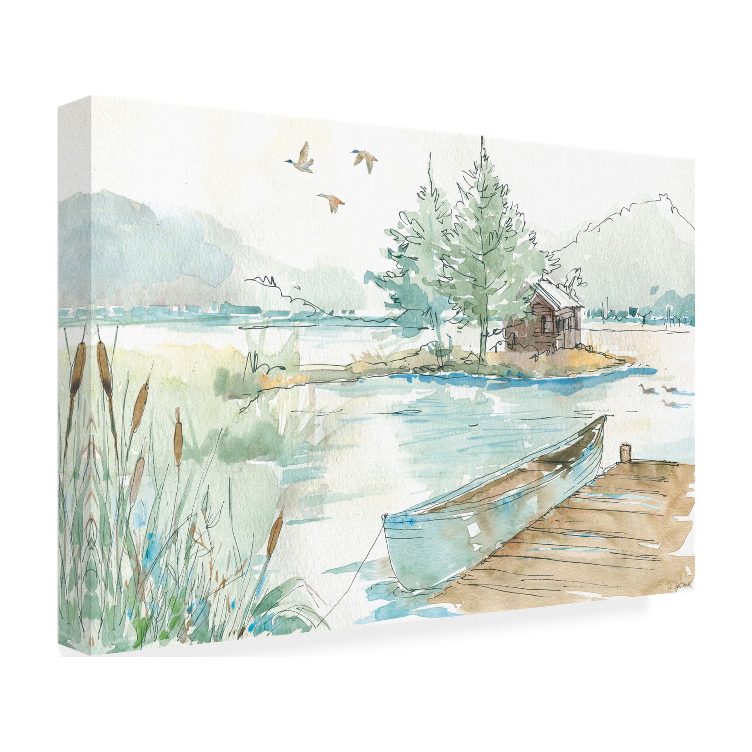 Anne Tavoletti 'Lakehouse II' Canvas Art