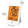thumbnail image 2 of Digital Indoor Thermometer & humidity sensor, Smart Rumsmätare with led Backlight, Komfortindikator, Max/Min Record, Time, Calendar, white, 2 of 4