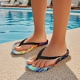 thumbnail image 5 of Psesaysky Watercolor Baseball Print Flip Flop Sandal Water Shoes - Beach Slides Slip-on Quick Dry Thong FlipFlops Sandals for Boys (11-12 Little Kids) Size 2, 5 of 7