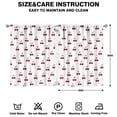 thumbnail image 2 of Nursery Curtains Boys Girls Kids Red Fruit Cherry Print Pattern Window Drapes for Living Bedroom Playroom Room Decor Rod Pocket 42x54Inch 2 Panels, 2 of 2